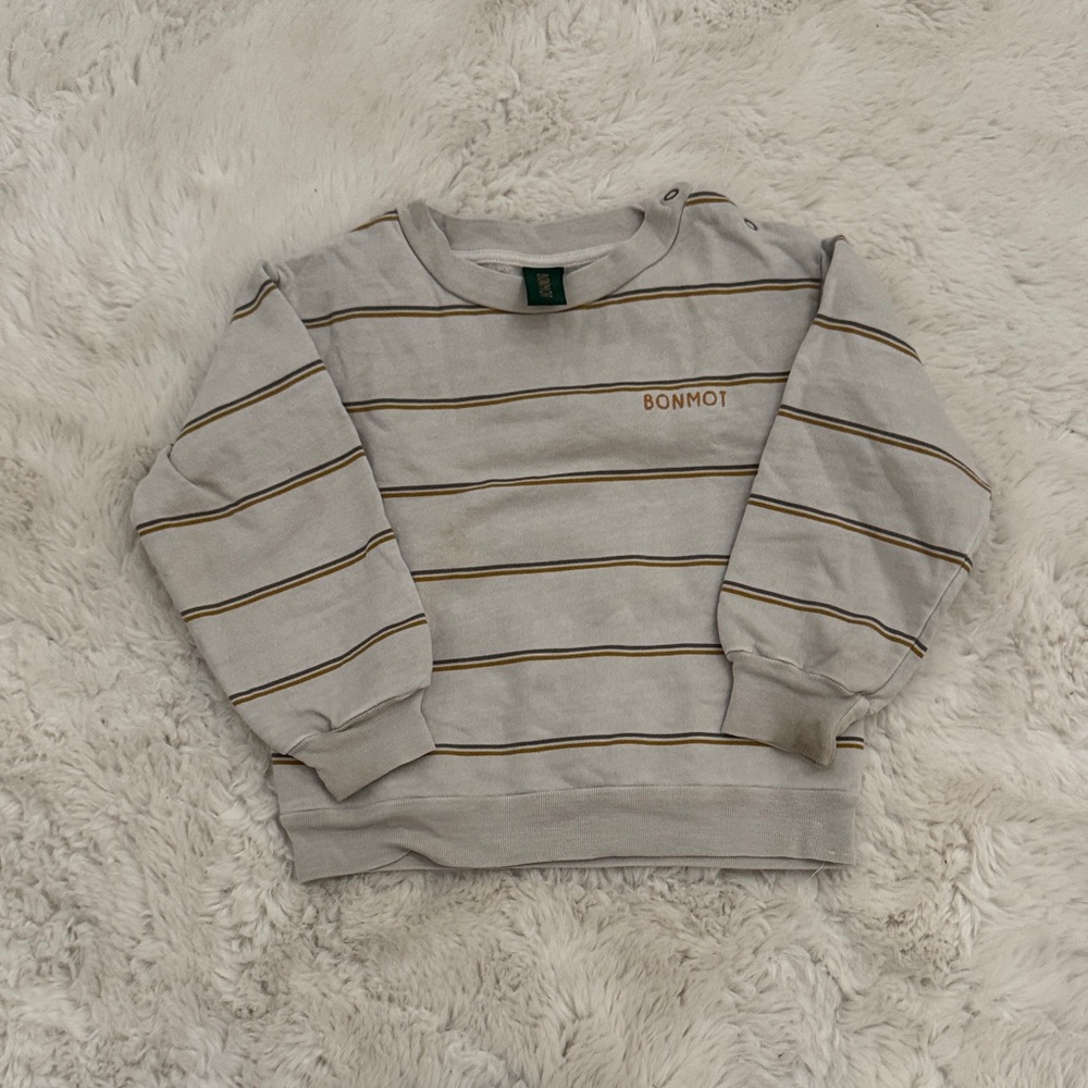 Bonmot Striped Gray Sweatshirt